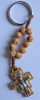 San Damiano Olive Wood Crucifix Key Chain